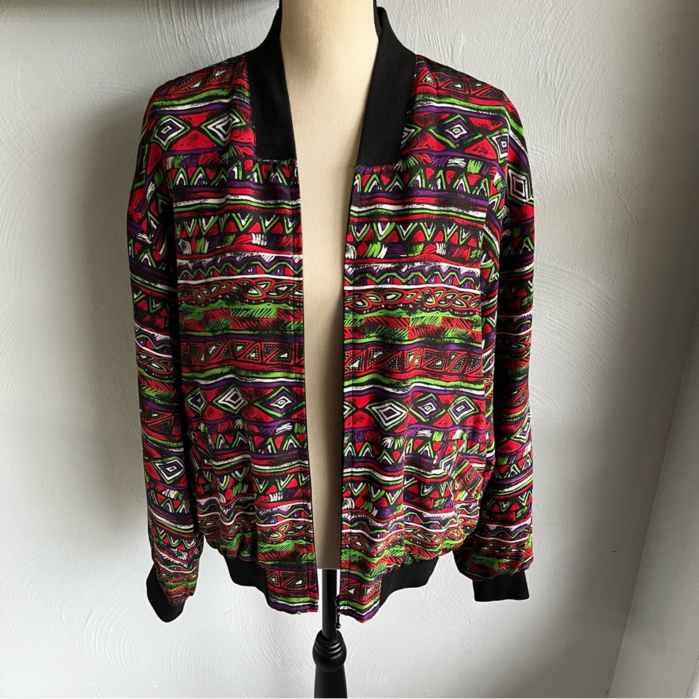 August Silk Diane Gilman Vintage 90’s Bomber Jacket M
